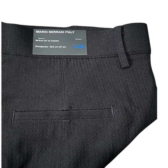 NWT Mario Serrani Pull On Pant Textured Black Size Large - Picture 13 of 15